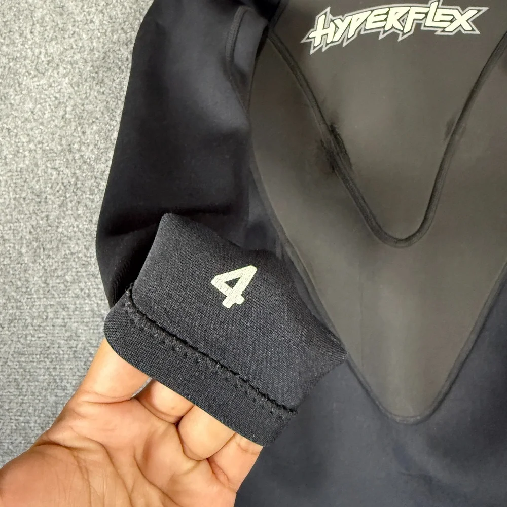 Hyperflex Access 3/2 mm Back Zip Full Wetsuit Black Gray Womens Size 4 #3592